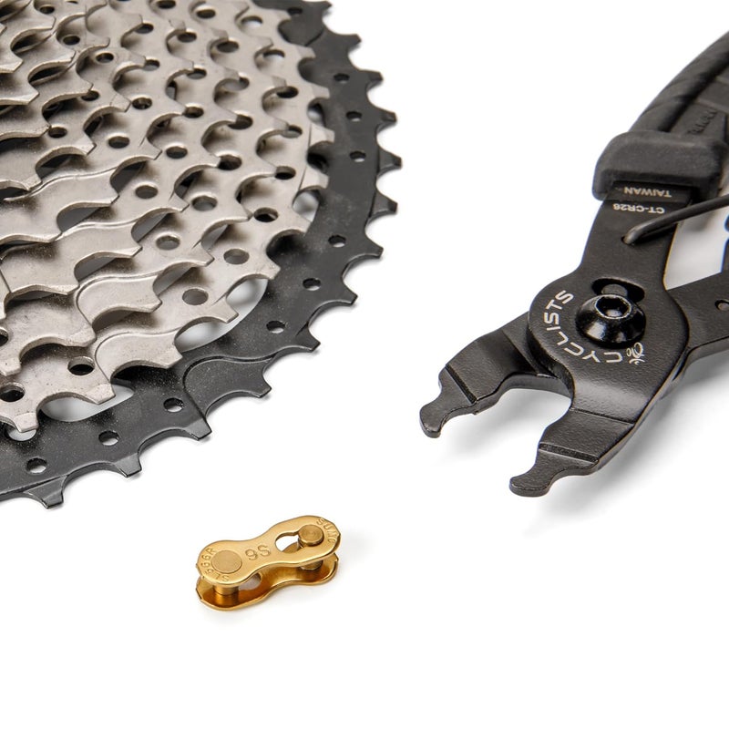 SMC Bike Chain Quick Link- Reusable Bike Chain Missing Quick Connector- Master Links Compatible with Shimano, Sram and KMC Chains 6 7 8 9 10 11 12speed Missing Link (Gold, 9 Speed) - Image 3